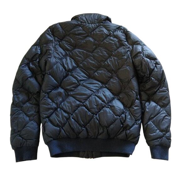 Patagonia Prow Bomber Jacket Size XS Smolder Blue Quilted Down Puffer Women’s - Picture 9 of 9